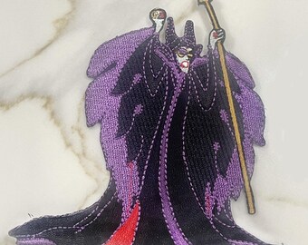 Sleeping Beauty Maleficent Character 4" Tall Embroidered Patch