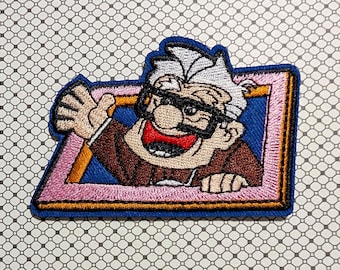 Up Movie Carl Character 3" Wide Embroidered Patch