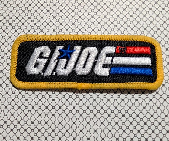 GI Joe Logo 3.5" Wide  Embroidered Iron-on/Sew-on Patch