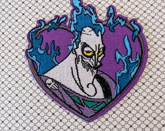Hercules Movie Hades Character 3.2" Tall Iron-on/Sew-on Embroidered Patch