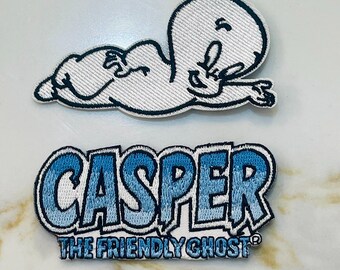 Casper the Friendly Ghost Set of Two 3" Wide Embroidered Patches