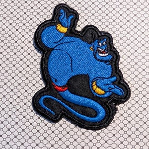 Aladdin Genie Character 3.1" Tall Embroidered Patch