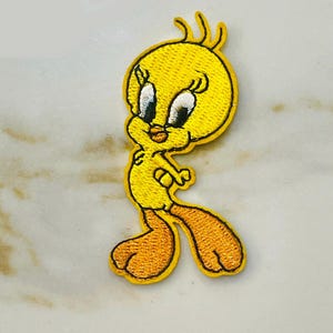 Tweety Bird Cute Standing Pose 2.5&quot; Tall Embroidered Patch