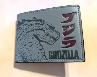 Cartera plegable para hombre con el monstruo de Godzilla en relieve