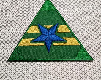 Firefly Serenity Browncoats Blue Star Green Border 3" Tall Embroidered Iron-on/Sew-on Patch