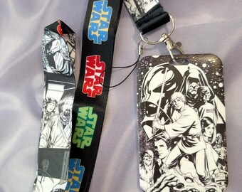 Star Wars Character Themed Keychain Lanyard with ID Holder