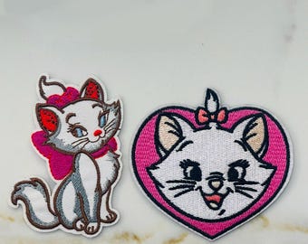 Aristocats Kitten Marie Set of 2 Different Poses 3" Tall Embroidered Patches