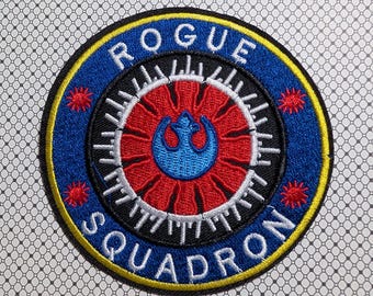 Rogue Squadron 4" Diameter Embroidered Iron-on/Sew-on Patch