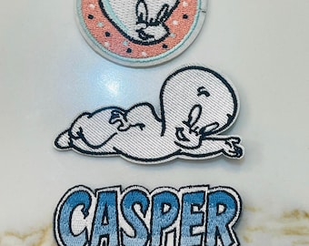 Casper the Friendly Ghost Set of 3 Embroidered Patches