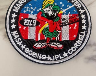 Marvin the Martian Mars Exploration Rover NASA 3.5" Diameter Embroidered Patch