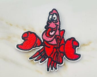 The Little Mermaid Sebastian Crab Character 2.75" Tall Embroidered Patch