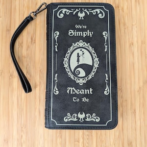 Cartera de mano con cremallera y diseño de Jack Sally Simply Meant To Be de Pesadilla antes de Navidad
