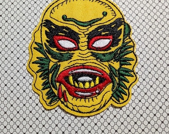 Creature from the Black Lagoon 3.5" Tall Iron-on/Sew-on Embroidered Patch