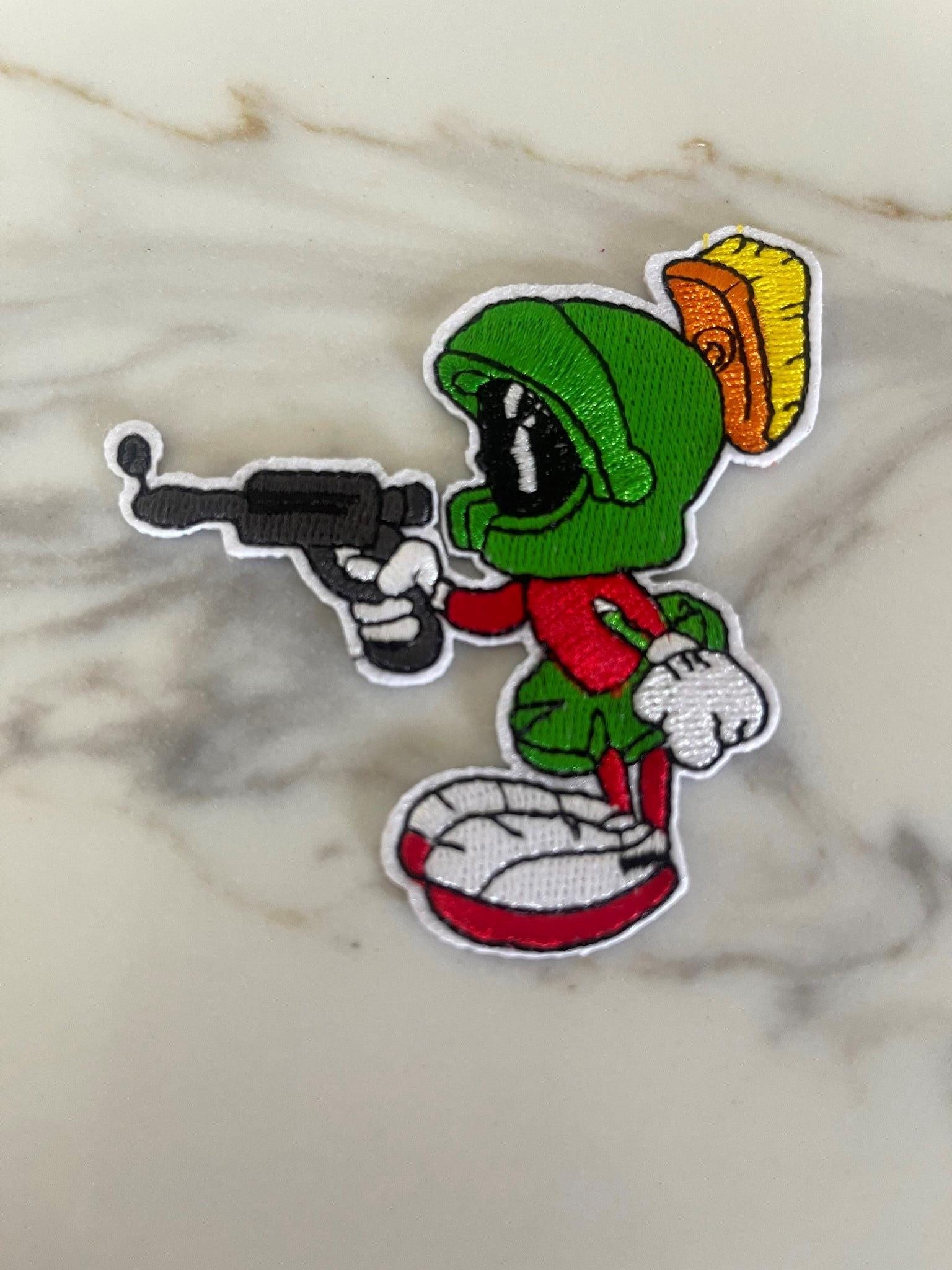 Marvin The Martian Looney Tunes Embroidered Iron On Patch - LICENSED Marvin The Martian Looney Tunes Embroidered Iron On Patch - LICENSED