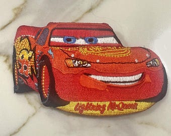 Cars Lightning McQueen Cartoon Character 4" Wide Embroidered Patch