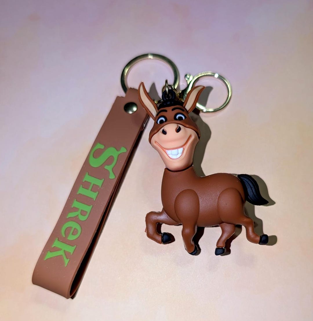 Shrek Donkey Character 3D Silicone Keychain - Etsy