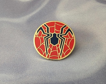 Spider Man Spider Logo 1.25" Diameter Metal Enamel Pin