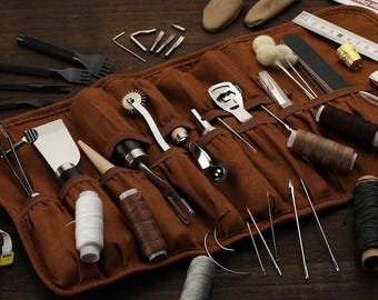 DIY Leather Craft Tool Kit: Sewing, Carving & Repair Set