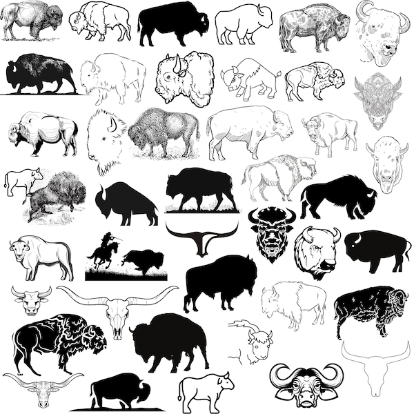 BISON SVG, Bison Svg Bundle, Bison Cut Files For Cricut, Bison Clipart, Bison Silhouette Svg,American Buffalo svg,Bison Cut Files ,