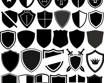 Shield SVG Bundle, Shield Cut File, Shield Clipart, Shield Silhouette, Shield Badge Vector, Shield Vector Files, Shield Svg