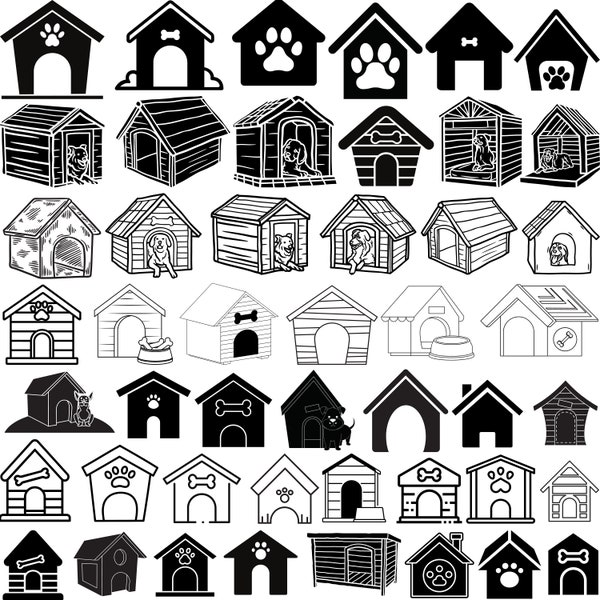 Dog House SVG Bundle, Dog House vector, Pet Home svg, Dog House dxf, Dog House cut files, Pet House svg, Dog House Cricut,Dog House Monogram