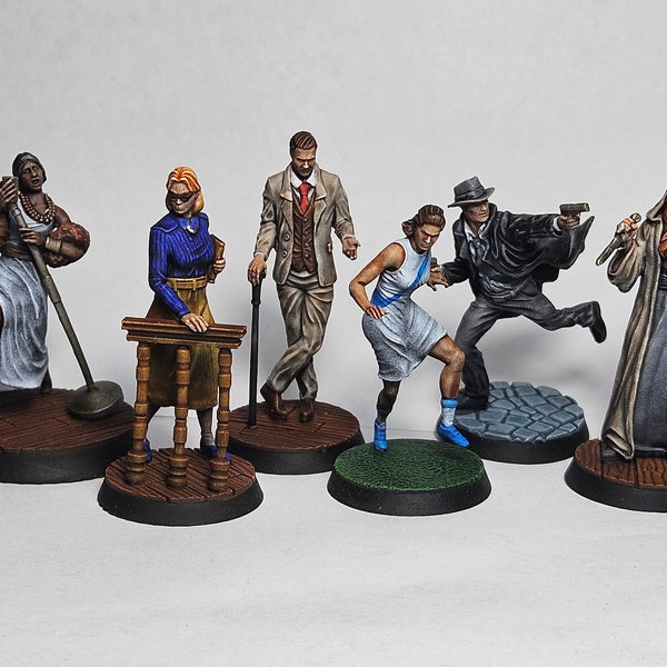 Arkham Horror LCG Compatible Investigator Miniatures - Circle Set of 6