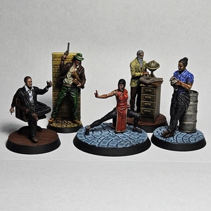 Miniaturas de investigador compatibles con Arkham Horror LCG - Conjunto de 5 para la campaña de invierno