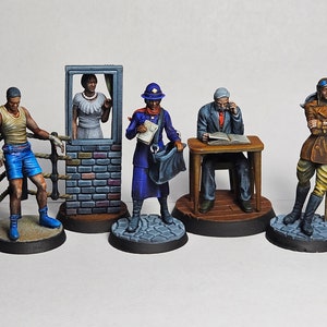 Arkham Horror LKG Kompatible Ermittler Miniaturen - Starter Decks 5er Set