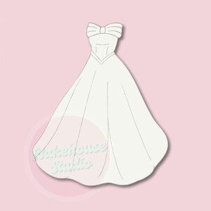 Digital Cookie Cutter | STL Wedding Dress | Bachelorette Gown Prom | Digital File | 1189