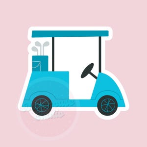 STL Golf Cart | Cookie Cutter 3D | Dad Father's Day | Golf Ball Club | Digital File | 1132