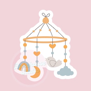 STL Nursery Mobile | Digital Cookie Cutter | Baby Shower Infant Crib | Digital File | BOHO | 1164