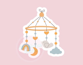 STL Nursery Mobile | Digital Cookie Cutter | Baby Shower Infant Crib | Digital File | BOHO | 1164