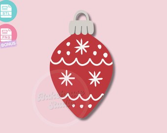 Digital Cookie Cutter | Tear Drop Ornament Christmas | STL File | 1202