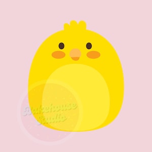 STL rond knuffeldier | Digitale koekjesvorm | Paaskuiken | Digitaal bestand | Boerderij squishy | 1125