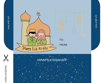 FUN Eid Mubarak MONEY ENVELOPES for Eid al Fitr gifts, Eid Envelopes, 5 assorted colours and styles