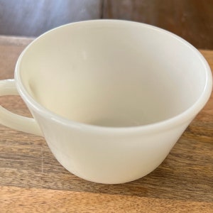Vintage Milk Glass C Handle 7oz Coffee/Tea/Punch Cup Gift for Her White Glass Collection Drinkware Decor for Wedding or Baby Shower