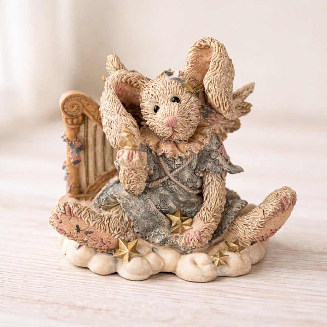 Vintage Bunny Figurine, Celeste the Angel Rabbit, 1993 Boyds Bears ...