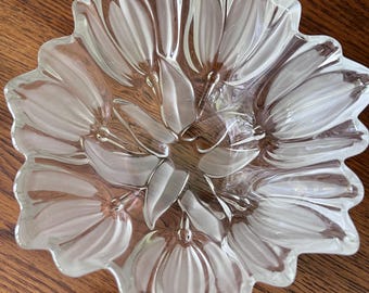 Vintage Mikasa Tulip Shaped Crystal Satin Frosted Glass Serving Bowl, Candy/Nut Dish, Trinket Holder, Made in Germany, Gift for Her Home