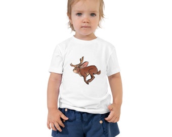 Jumping jackalope unisex Toddler Short Sleeve Tee