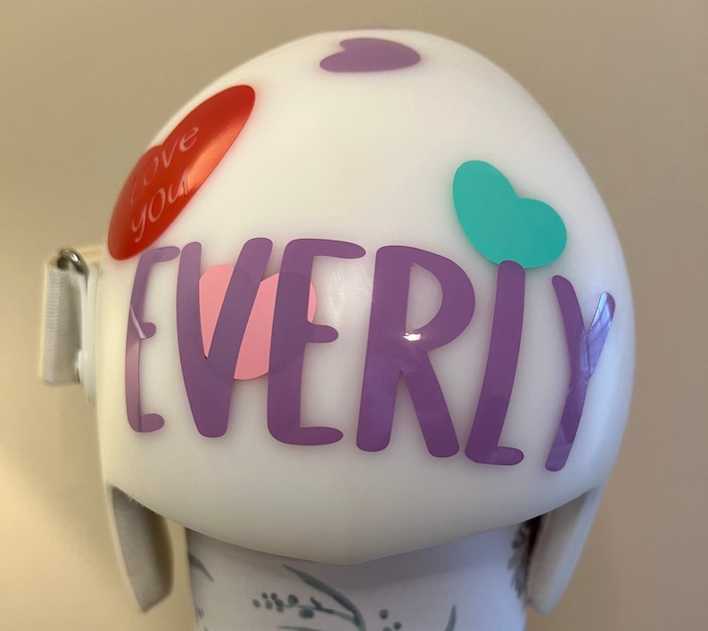 Personalized Cranial Helmet Name Decal Etsy