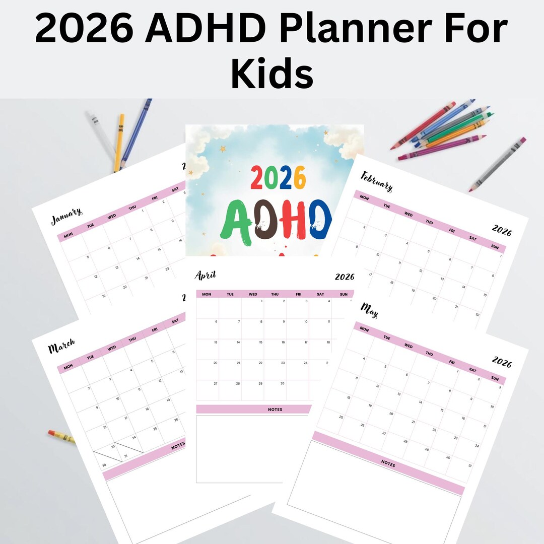 2026 ADHD Planner for Kids | Student Organizer (printable PDF) - Etsy