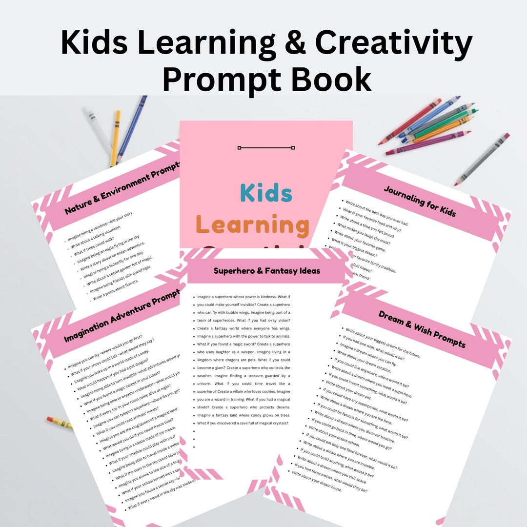 Kids Creativity Prompt Book | Printable Drawing & Writing (PDF) - Etsy UK