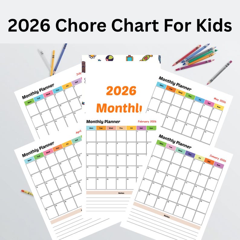 2026 Chore Chart for Kids - Etsy Canada