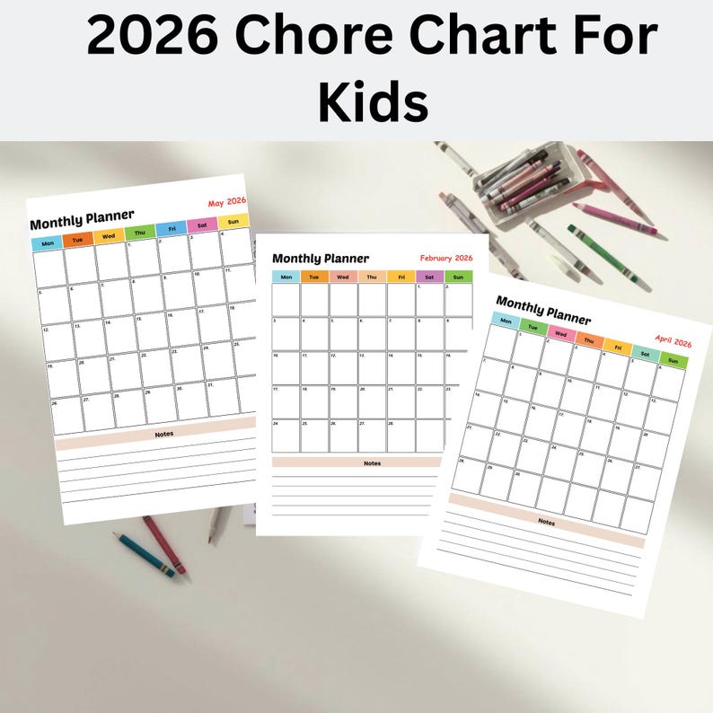 2026 Chore Chart for Kids - Etsy Canada