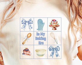 Comfort Colors Shirt, Bakers Gift, In My Baking Era, Baking Mom Gift, Cake Baker Shirt, Pastry Chef Shirt, Mother's Day Gift, Coquette Bow