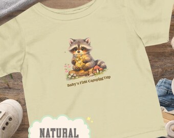 Baby's First Camping Infant Tee | Baby Animal Nursery Shirt