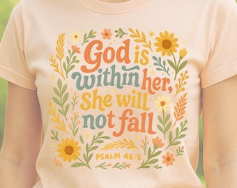 Boho Christian Design, Bible Verse Graphic, Faith Shirt PNG, Christian Women's PNG, Instant Download