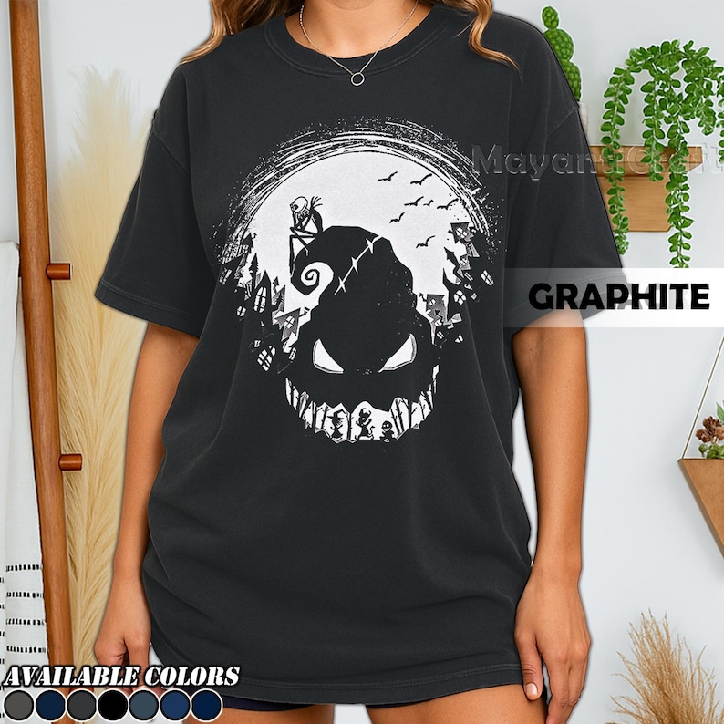 Retro 90's Comfort Colors BoogieMan T-Shirt, Oogie Boogie Charakter The Nightmare goldene Weihnachten Halloween T-Shirt, Geschenk für Frauen und Männer Bild 4
