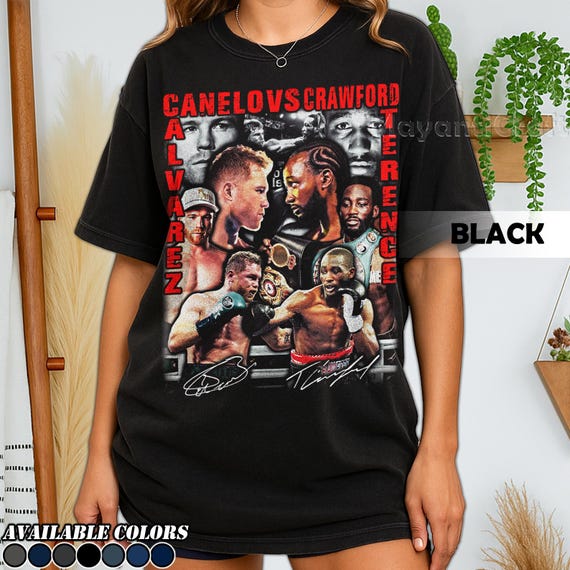 90年代のレトロなコンフォートカラーのカネロ・アルバレス対テレンス