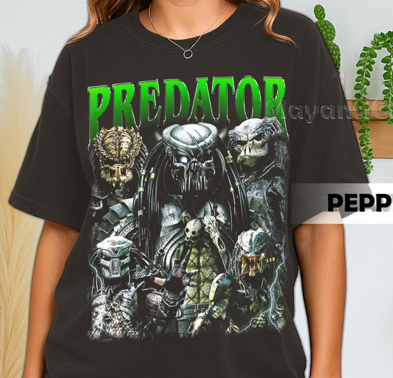 T-shirt Homme Predator - Film, Noir, Manches Longues, Coton, Tailles S à 2XL
